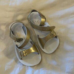 Girls salt water gold sandals